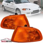 Amber Corner Lights Fits 1992-1995 Honda Civic 2/3Dr Coupe Hatchback Turn Signal