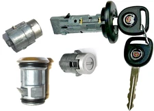 03-06 Escalade Ignition/Doors/Trunk/Spare Tire Lock Key Cylinder Set W/2 Keys