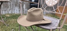 Akubra Coober Pedy, Size 7 / 56cm, Cowboy Western Australian Hat, Modified Gus