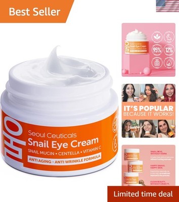 Korean 97.5% Snail Mucin Eye Cream - Anti-Aging Under Eye Treatment 0.5oz
