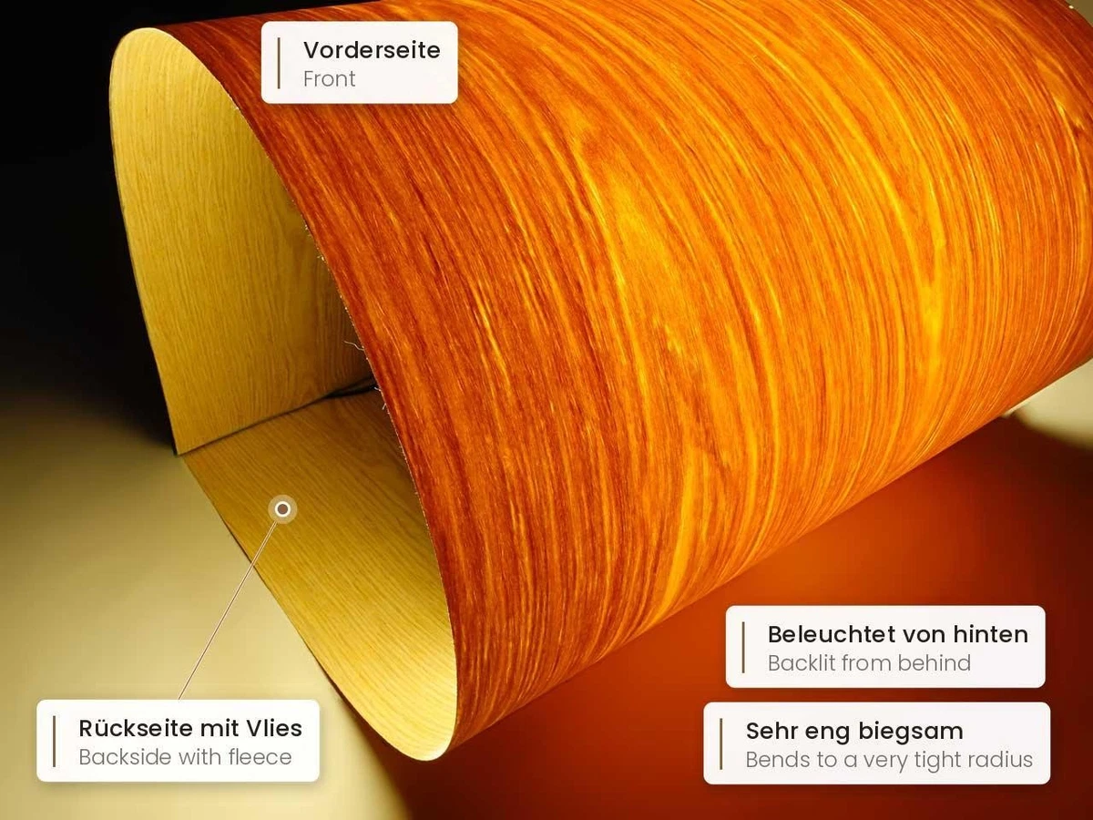 Chapa de roble roble con rovere no tejido madera de roble SaRaiFo flor 250x62-64 cm