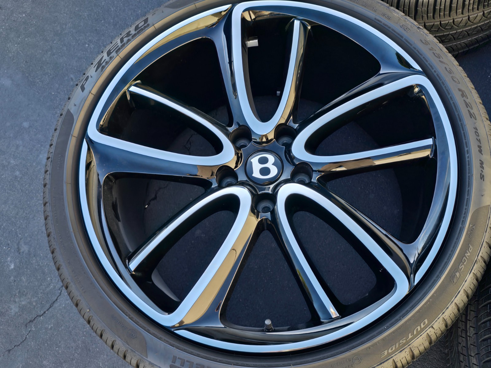 RARE 22" Bentley Continental GT GTC / Flying Spur SPEED OEM factory wheels black