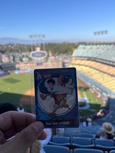 One Piece x Los Angeles Dodgers Luffy Card SGA 7/2/26 2026 On Hand
