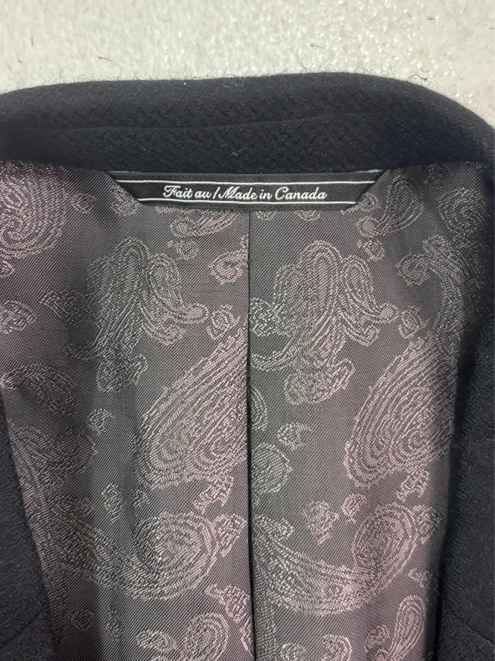 Jaqueta Blazer Jack Victor 48L Preta 100% Cashmere Terno Esportivo Casaco Tecido Italiano - Imagem 3 de 4