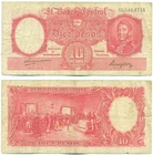 ARGENTINA NOTE 10 PESOS (1949) CARRERAS-MAROGLIO SUFFIX A B# 1937 P 265b