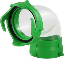 Clear 90  RV Sewer Hose Elbow with Lug and 4 Bayonet Prongs
