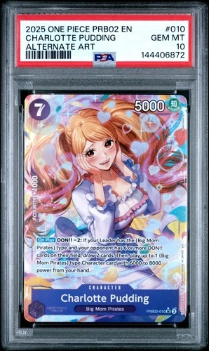 PSA 10 Charlotte Pudding (Alt Art) PRB02-010 One Piece English