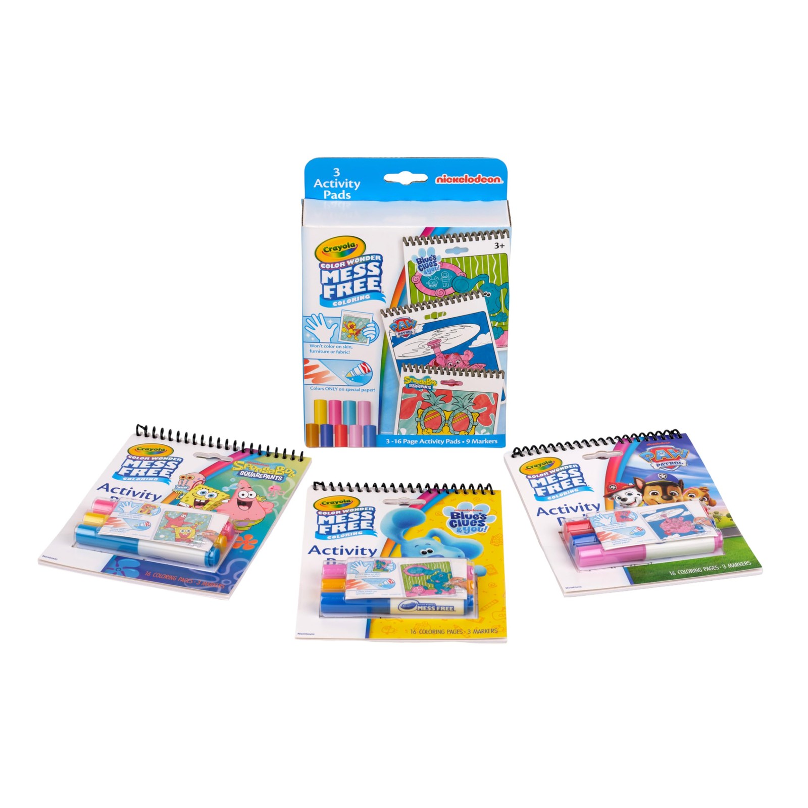 Crayola Color Wonder Nickelodeon Activity Pad Bundle (3pk), Mess-Free Coloring