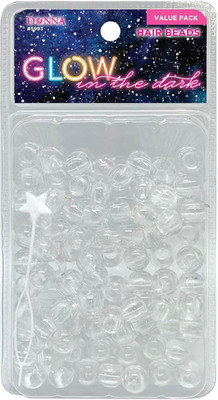 Glow in the Dark Hair Beads 13X11Mm with Quick Beader Tool for Braiding Hair - P