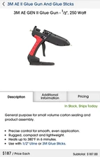 3M™ Hot Melt Applicator AE GEN II Glue Gun - 1/2" 250 Watt