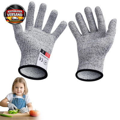Schnittfeste Handschuhe Kinder & Erwachsene Küchen- und Gartenschutz Level 5