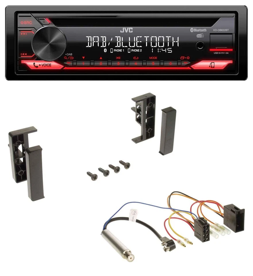 JVC CD DAB USB Bluetooth MP3 Autoradio für Audi A2 A3 8L 99-00 A4 B5 99-01 A6 C5 - Bild 1 von 4