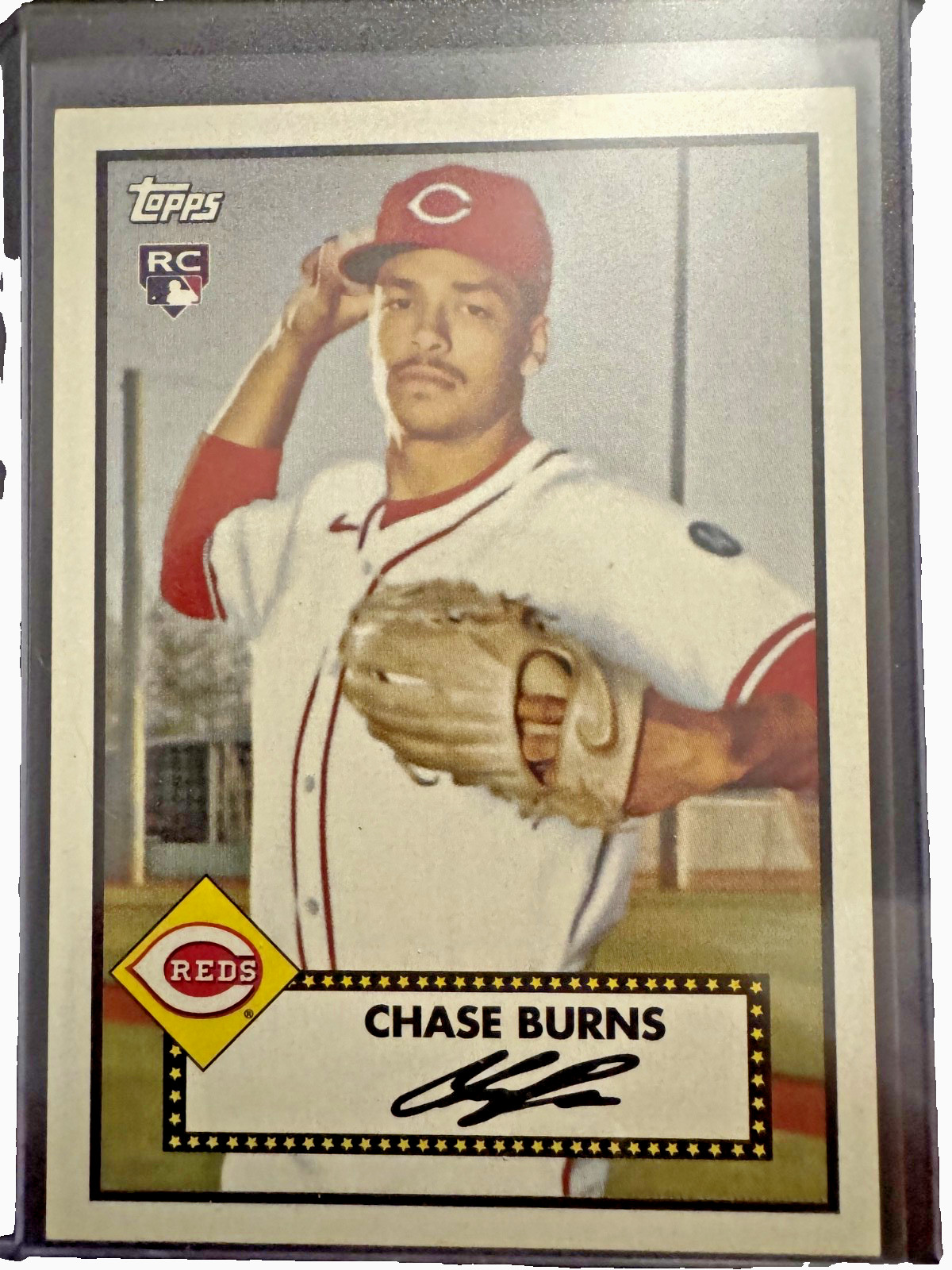 2026 Topps Series 1 Chase Burns 1952 Rookie Variation SSSP #312 RC Reds