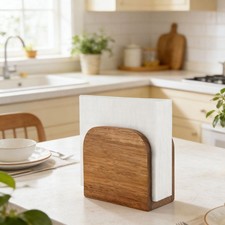 Standing Napkin Dispenser Wooden Napkin Holder for Kitchen Outdoor Use Hotel