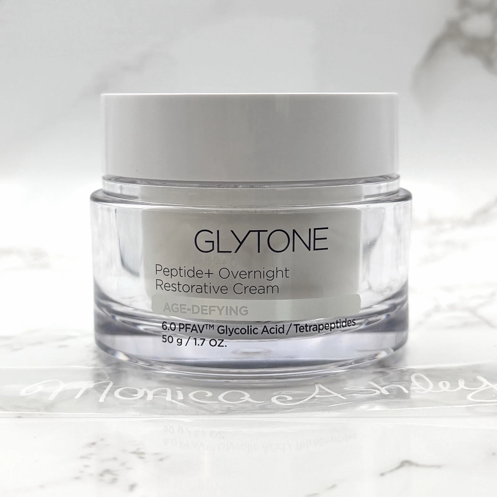 Glytone Age-Defying Peptide + Overnight Restorative Cream 1.7 oz / 50g, New