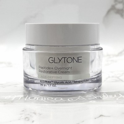 Glytone Age-Defying Peptide + Overnight Restorative Cream 1.7 oz / 50g, New