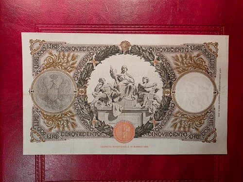 ITALIA 500 LIRE 16.AGOSTO.1939 FASCIO VF+/XF - Foto 2 di 2
