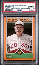 2024 Transcendent Collection Babe Ruth Variations Orange Refractor 01/25 PSA 10