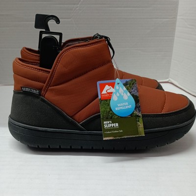 Ozark Trail Boot Slippers Men's Size 9 Indoor/Outdoor Sole Water Repellent Rust
