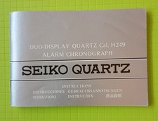 Anleitung Vintage 1980 Seiko Hybrid H249-5010 Analog Digital ANADIGI Gold Square