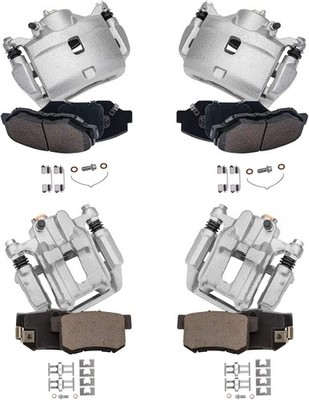 Front & Rear Brake Pads Calipers for 2003-2011 Honda Element