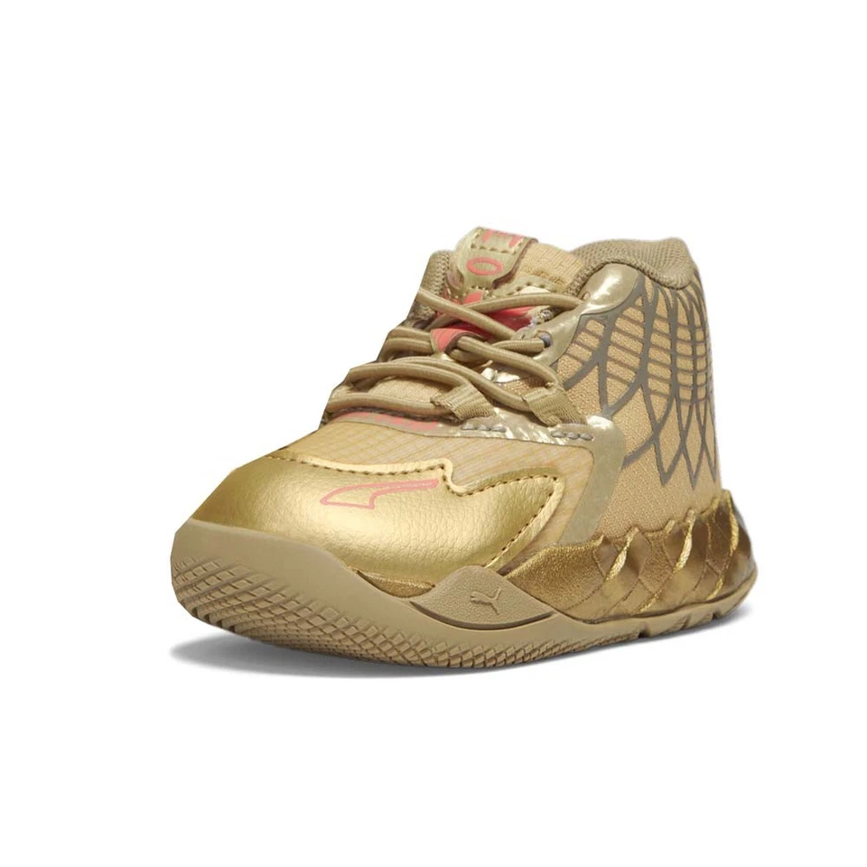 PUMA Mb.01 Golden Child Basketball  Toddler Boys Gold Sneakers Athletic Shoes 39 - Image 2 of 4