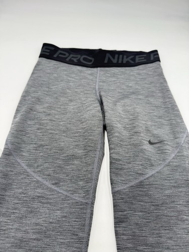 NIKE PRO DRI-FIT Boys Size Small Gray Activity Youth Training Pants - Picture 3 of 10