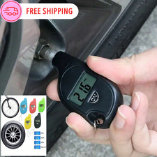 Digital Tire Air Pressure Gauge Mini Tire Psi Monitor Keychain Bike Car Bicycle