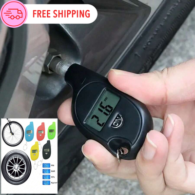 #ad Digital Tire Air Pressure Gauge Mini Tire PSI Monitor Keychain Bike Car Bicycle $7.98