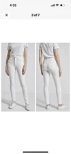 Current/Elliott The Stiletto Jean Clean White Skinny NWT Size 34 Retail $198 