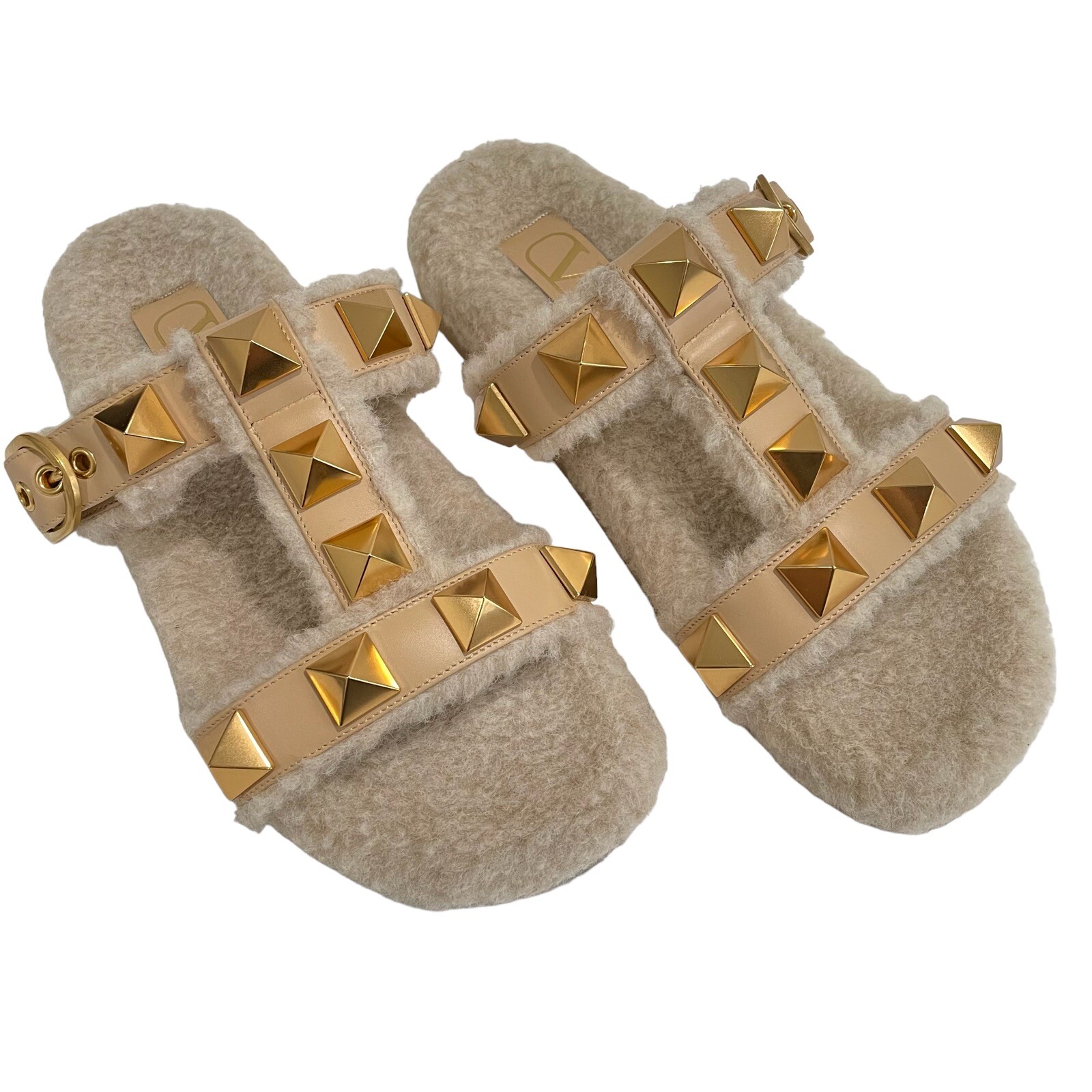 valentino shearling sandals