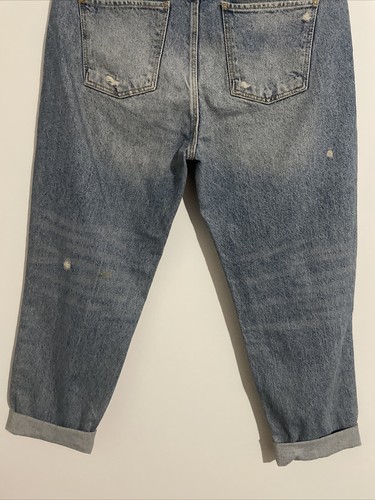 Zara Woman Size EUR 40 Women Jeans Premium Denim Collection Ripped Straight Leg - Photo 11/16