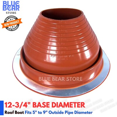 Silicone Metal Roof Insulated Pipe Flashing Round Base for Wood Stove Fireplace