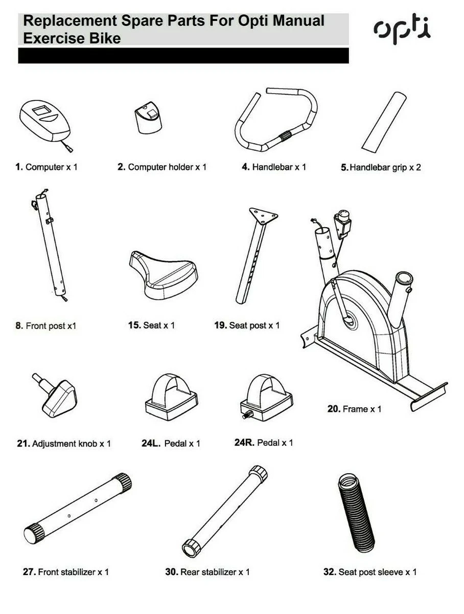 Exerpeutic store bike manual