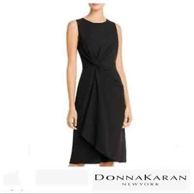NWT Donna Karan New York Twist-front Black Dress | eBay