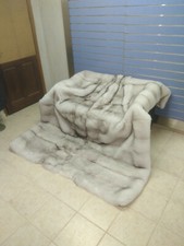 Luxury Full Skin "Blue Fox Fur Throw Real Fur Skin To Skin Fox Blanket