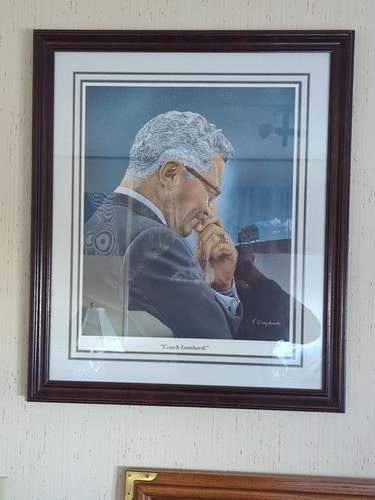 Coach Lombardi Green Bay Packers Artist Print Framed Lithograph 109/500 Signed - Picture 4 of 13