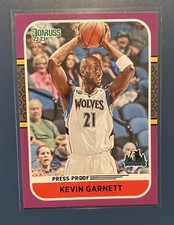 22-23 Panini Donruss Kevin Garnett Retro Series Press Proof Purple