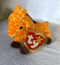 RARE PVC 1995 Twigs The Giraffe TY Beanie Baby Tag W/Errors Plush Toy RETIRED 