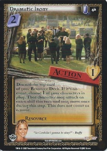 BUFFY THE VAMPIRE SLAYER COLLECTIBLE CARD GAME - CLASS OF '99 (SCORE - 2002) - Picture 44 of 171