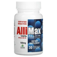 Allimax 100% Allicin 180 mg - 30 Vegetarian Capsules