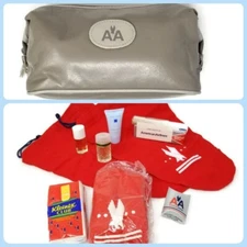 American Airlines Amenity/Toiletry Kit, w/ Socks-Toothbrush-Perfumes, Vintage