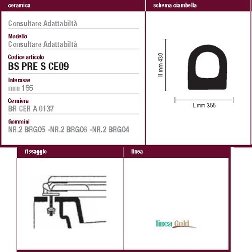 Sedile per wc RITMO Kerasan anima in legno - ACB linea GOLD - Imagen 5 de 6