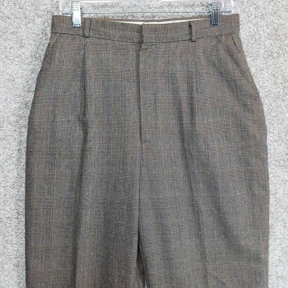 Pantalones de Colección Lord Isaacs Para Mujer Talla 30 Marrón Forrado a Cuadros Lana Carrera Pantalones Foto 2 de 4