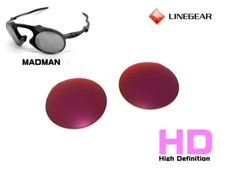 LINEGEAR HD Red Mirror - Non Polarized Lens for Oakley MADMAN [MM-HD-RM] 