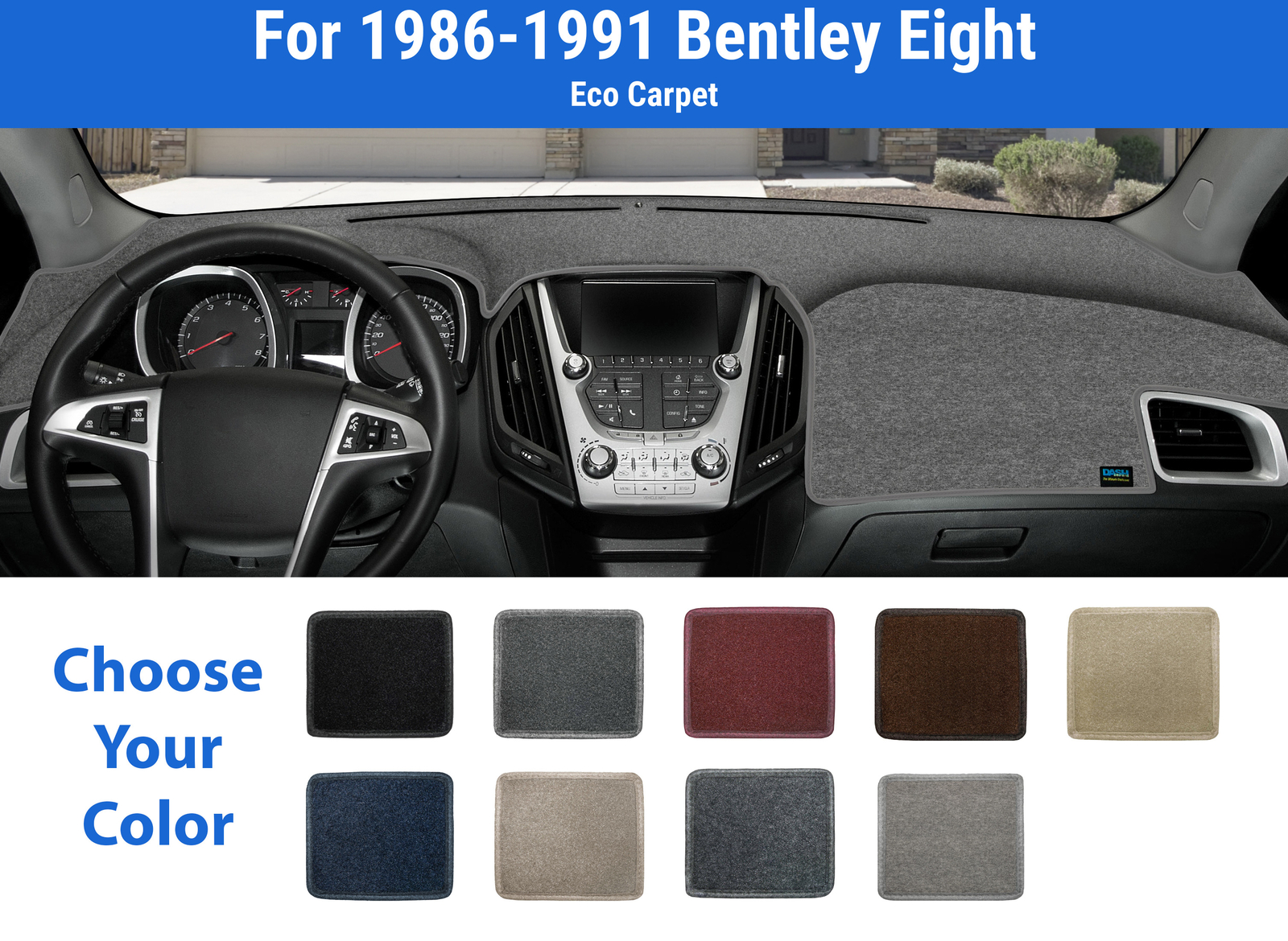 Dashboard Dash Mat Cover for 1986-1991 Bentley Eight (Poly Carpet)