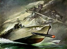 ELCO PT Boat Knights Of The Sea Giclee Reproduction Print 11x14 OR 13x19 Print