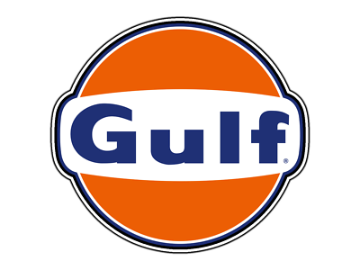 #ad #0727 Gulf Oil Gas Fuel Logo #1 Sticker Brand Waterproof Vinyl Decal Die Cut Car $6.17