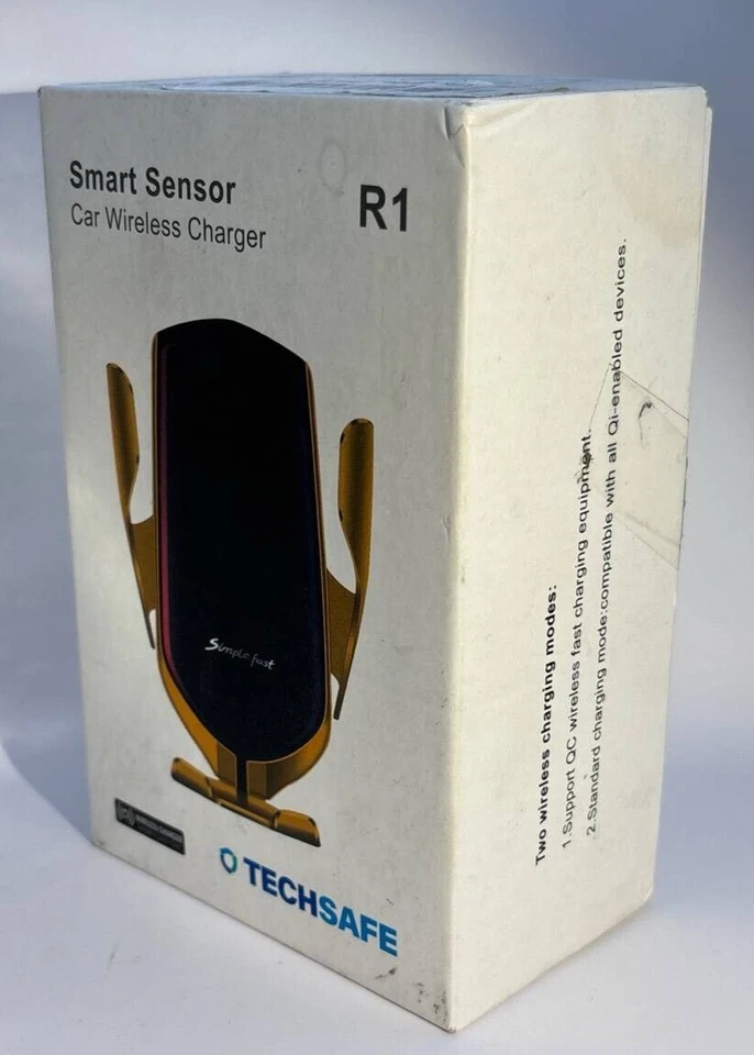 Cargador de teléfono inalámbrico para automóvil con sensor inteligente TechSafe R1 para Samsung Galaxy Note 10 Foto 3 de 4
