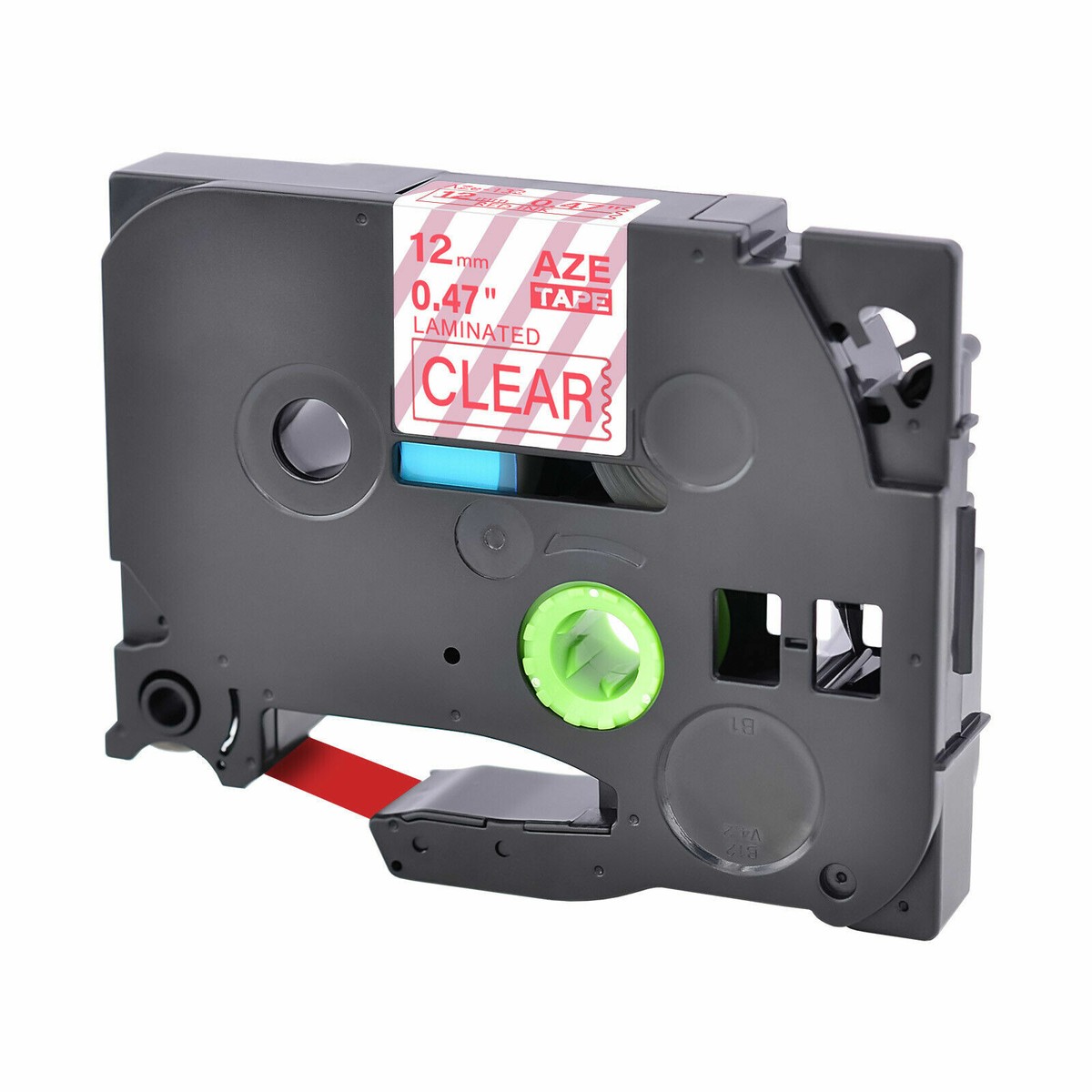 1PK Compatible Brother P-Touch TZ-132 TZe-132 Red on Clear Label